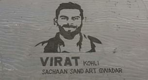 [Watch] Virat Kohli’s fans carve out Indian legend’s beautiful imagery on sand after IND vs PAK Asia Cup showdown