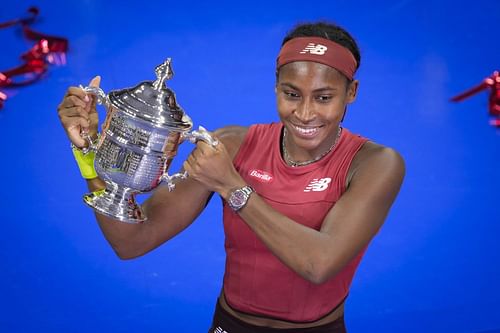 Gauff with the US Open trophy