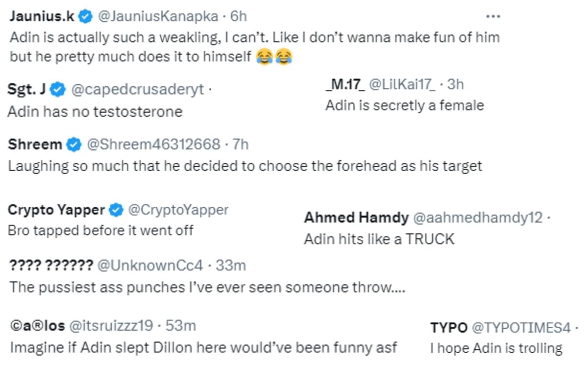 &ldquo;Such a weakling&rdquo; - Adin Ross gets roasted for subpar fighting skills