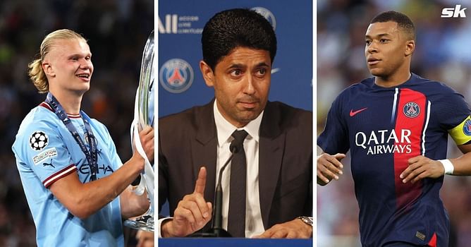 Nasser Al-Khelaifi ready to pay whatever is necessary to sign Erling Haaland if Kylian Mbappe decides to leave PSG: Reports