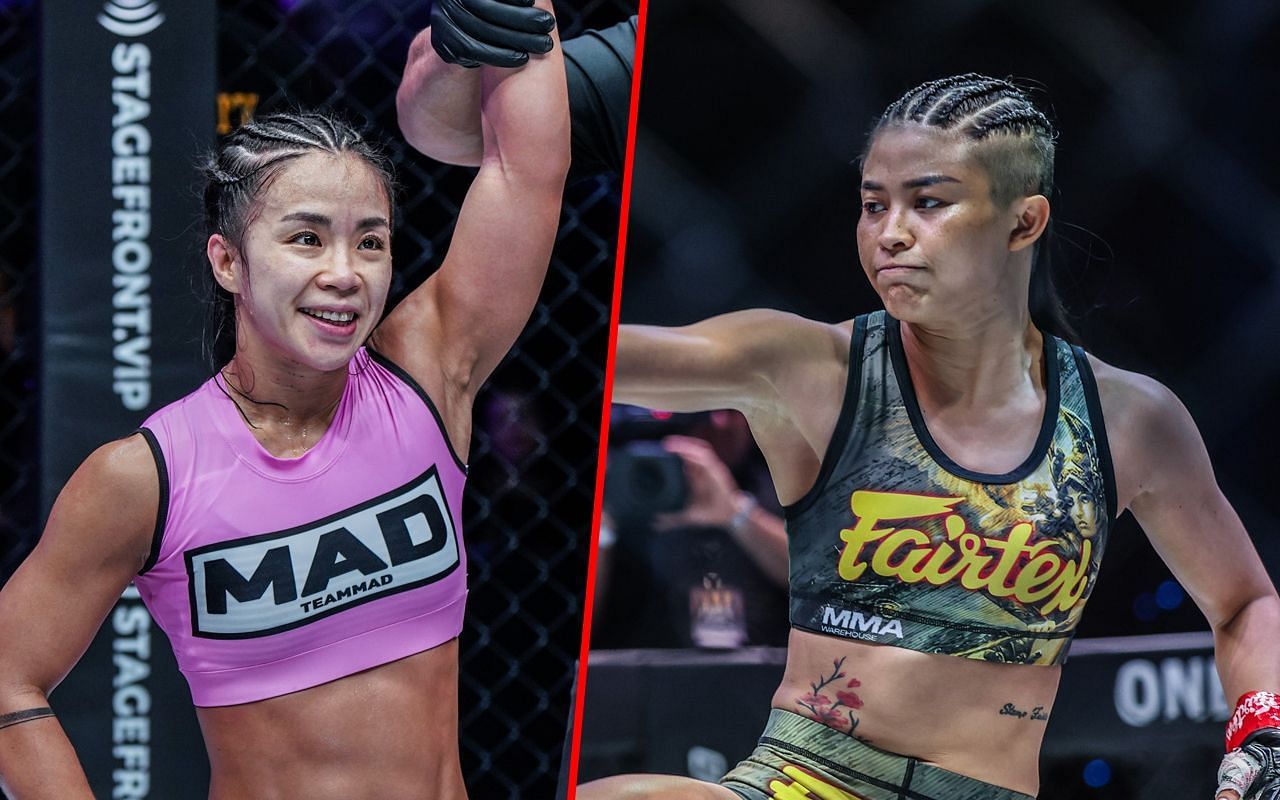Ham Seo Hee (Left) faces Stamp (Right) at ONE Fight Night 14