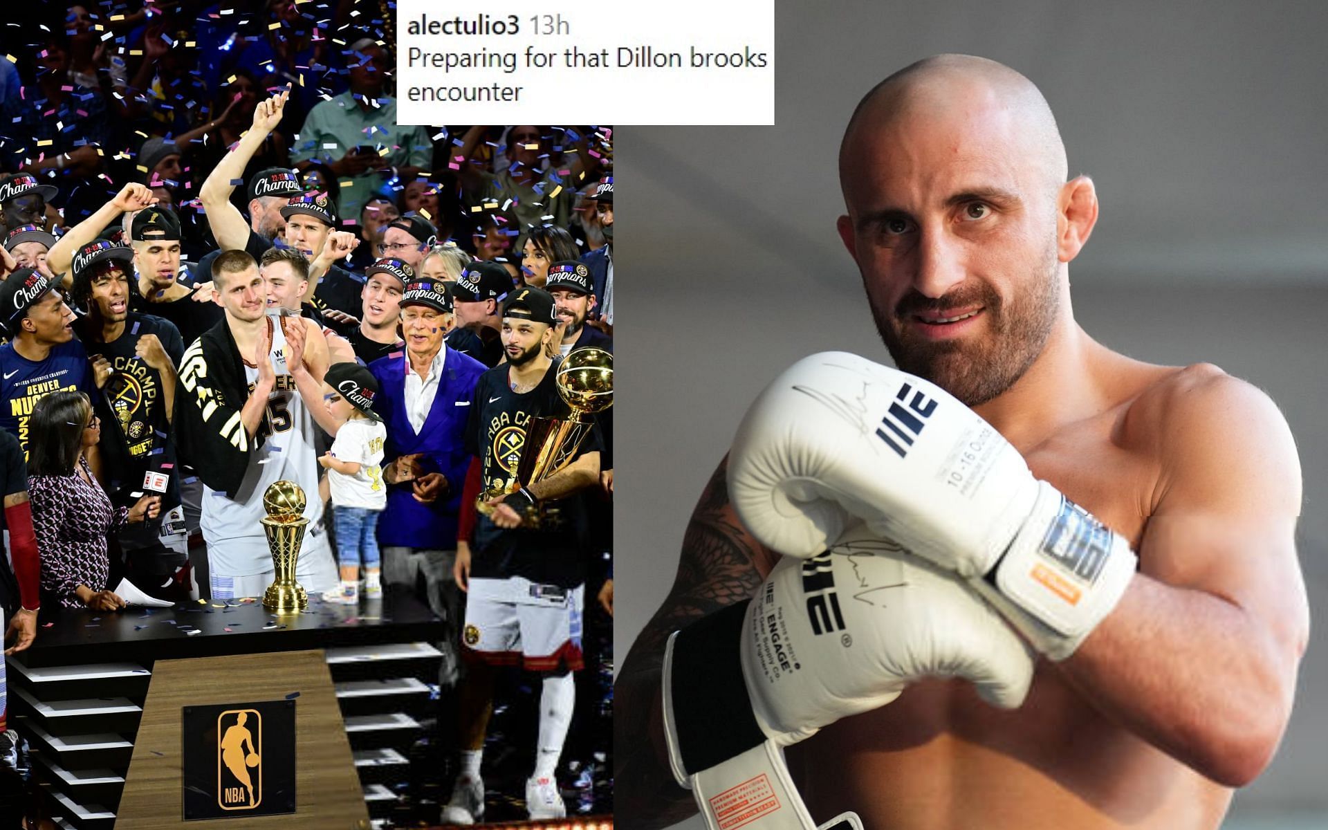 NBA Champions Denver Nuggets (left) and Alexander Volkanovski (right) [Images Courtesy: @GettyImages]
