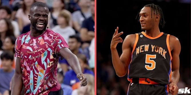 In Photos: 2023 NBA Celebrity All-Star game participant Francis Tiafoe  rocks Immanuel Quickley and Kentavious Caldwell-Pope's jerseys during US  Open