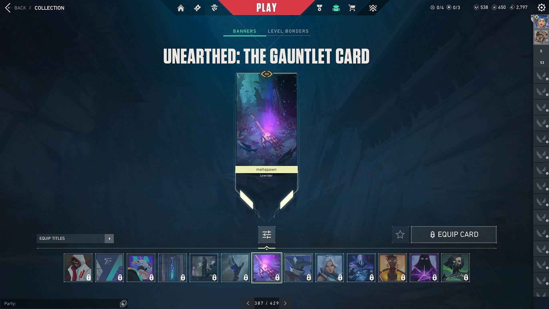 Unearthed: The Gauntlet Player Card (Image via Riot Games)