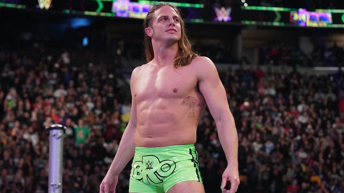 Matt Riddle poses before a match on WWE RAW.