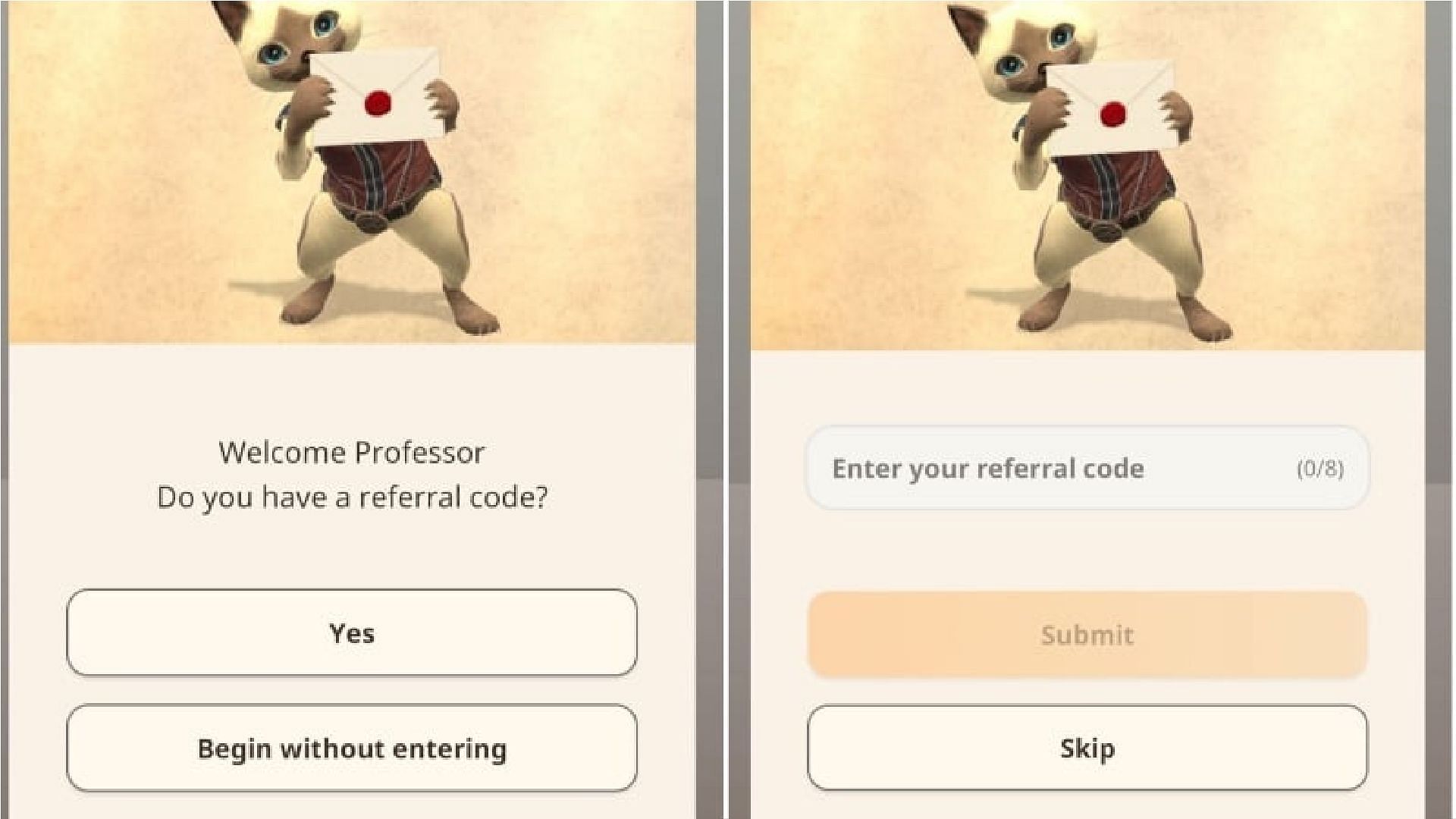 Steps to redeem the MH Now codes (Image via Niantic)