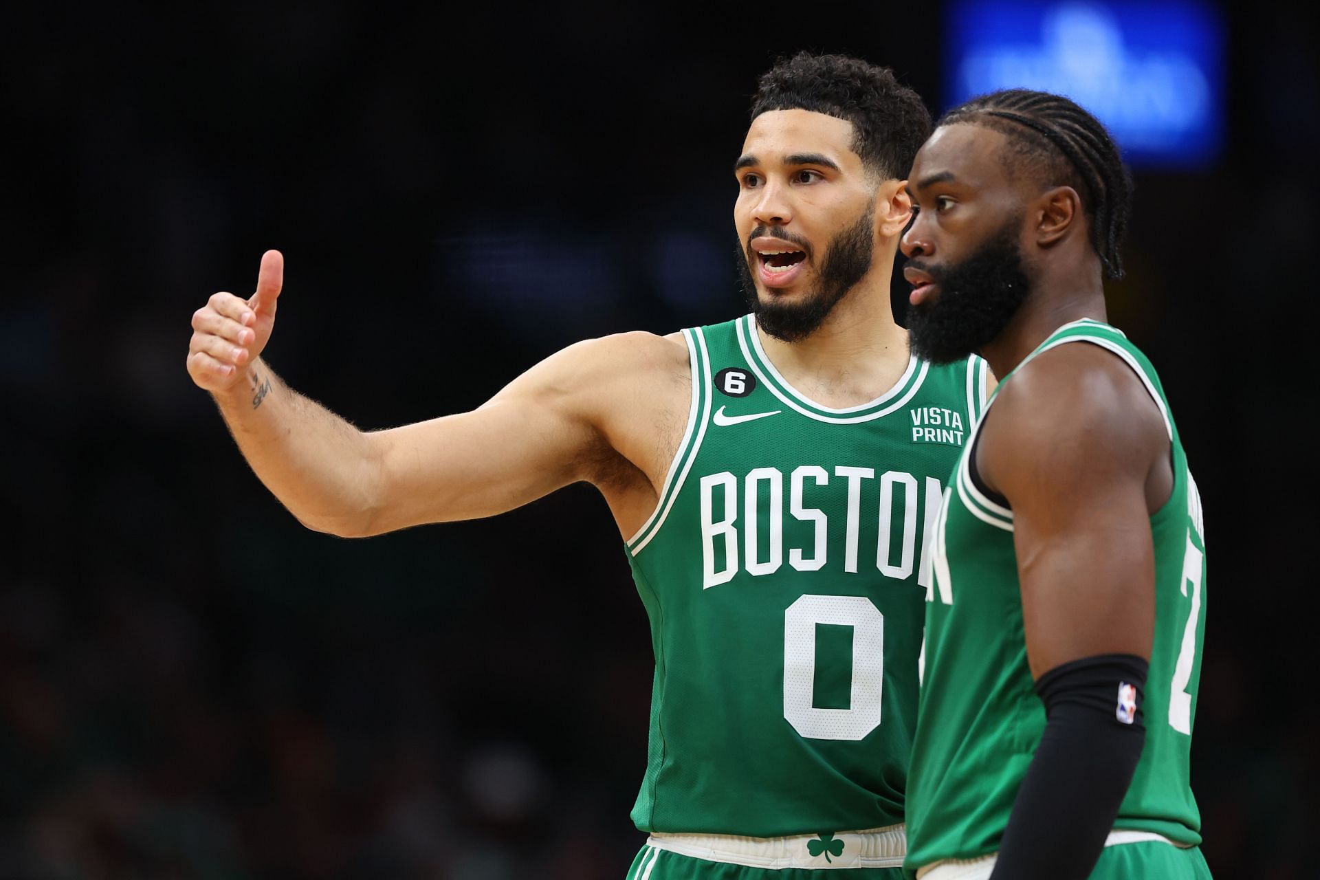 Boston Celtics Jayson Tatum and Jaylen Brown