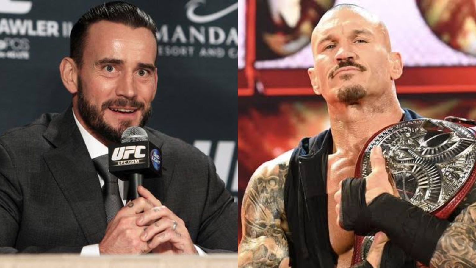 CM Punk (left); Randy Orton (right)