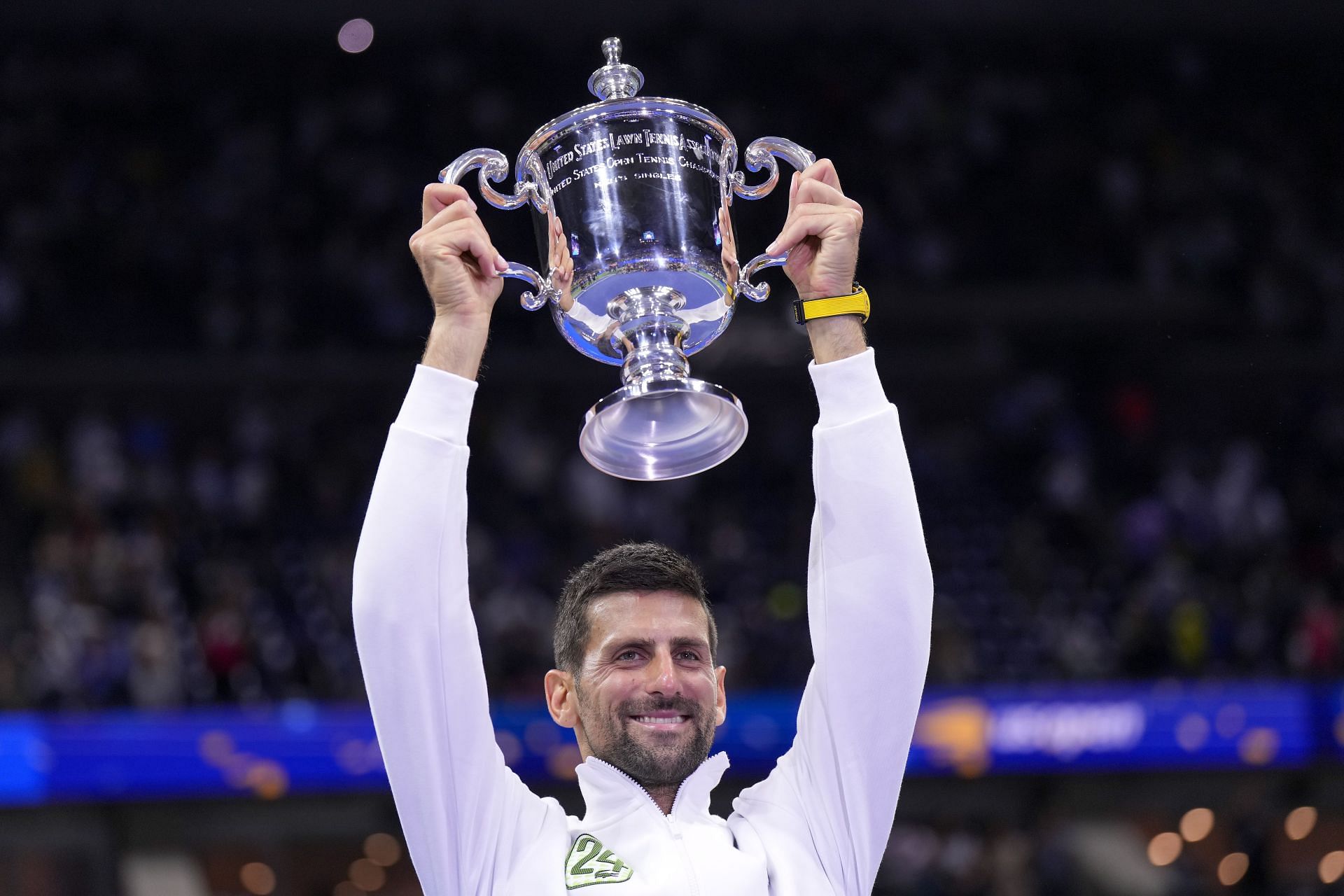 Novak Djokovic with the 2023 US Open.