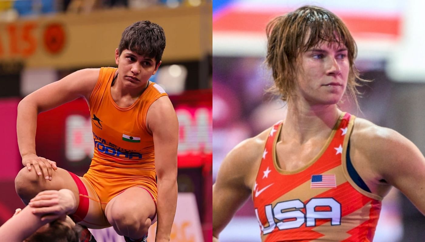 Antim Panghal and Parrish - top rated women wrestler (Image via Olympics.com and FIo wrestling)
