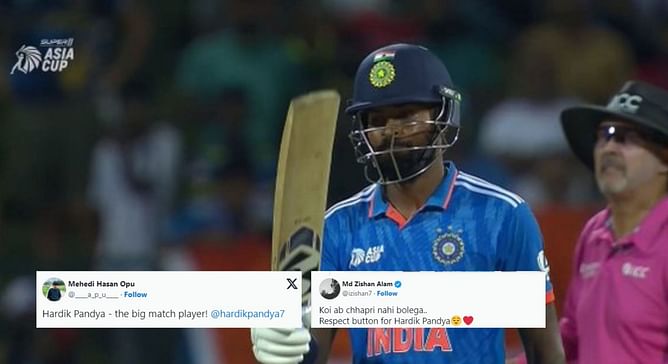 "Big match player" - Fans erupt as Hardik Pandya smashes 87 off 90 in IND vs PAK Asia Cup showdown
