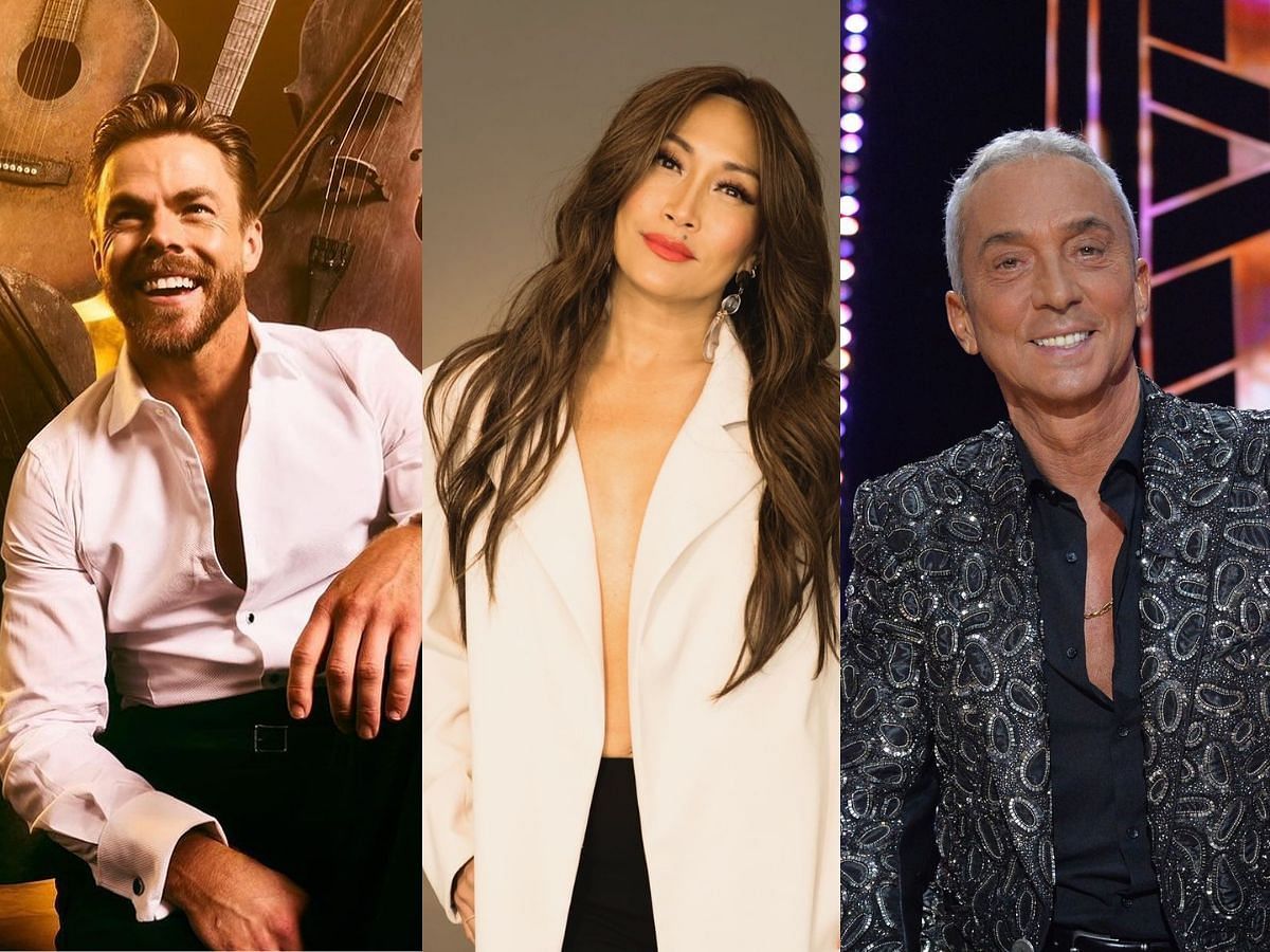 Stills of Derek Hough, Carrie Ann Inaba and Bruno Tonioli (Images Via derekhough, carrieanninaba and brunotonioliofficial/Instagram)