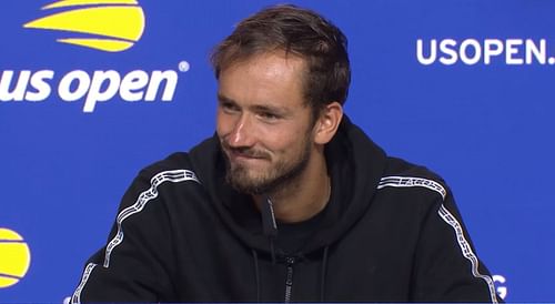 Daniil Medvedev addresses the media at US Open.