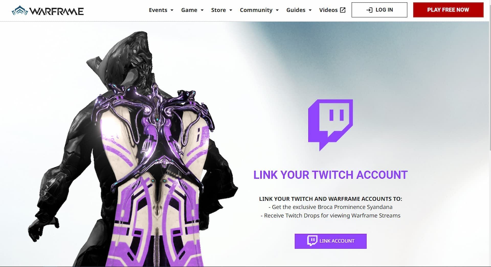 Linking your account to Twitch can be done in an easy two-step process (Image via Digital Extremes)
