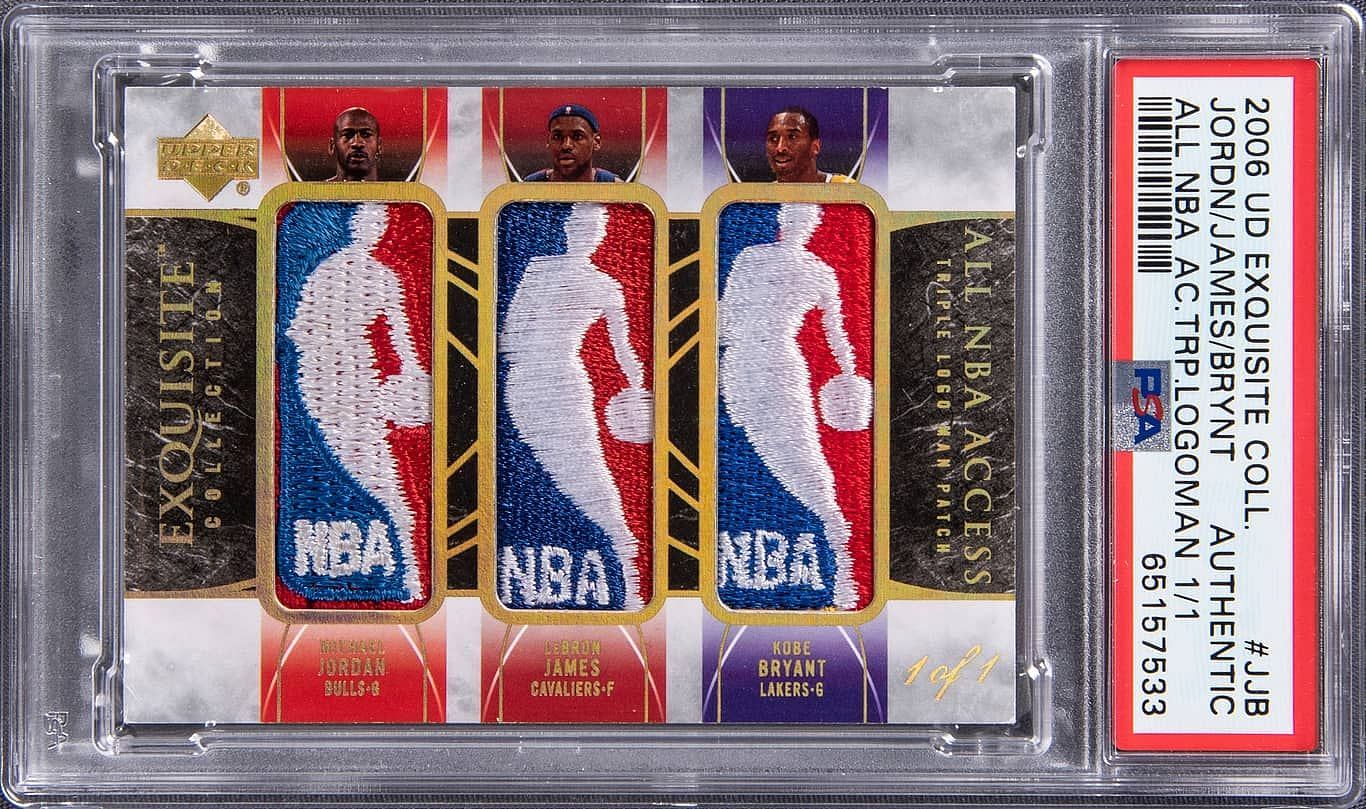 2. Exquisite Jordan / LeBron / Kobe Triple Logoman Card