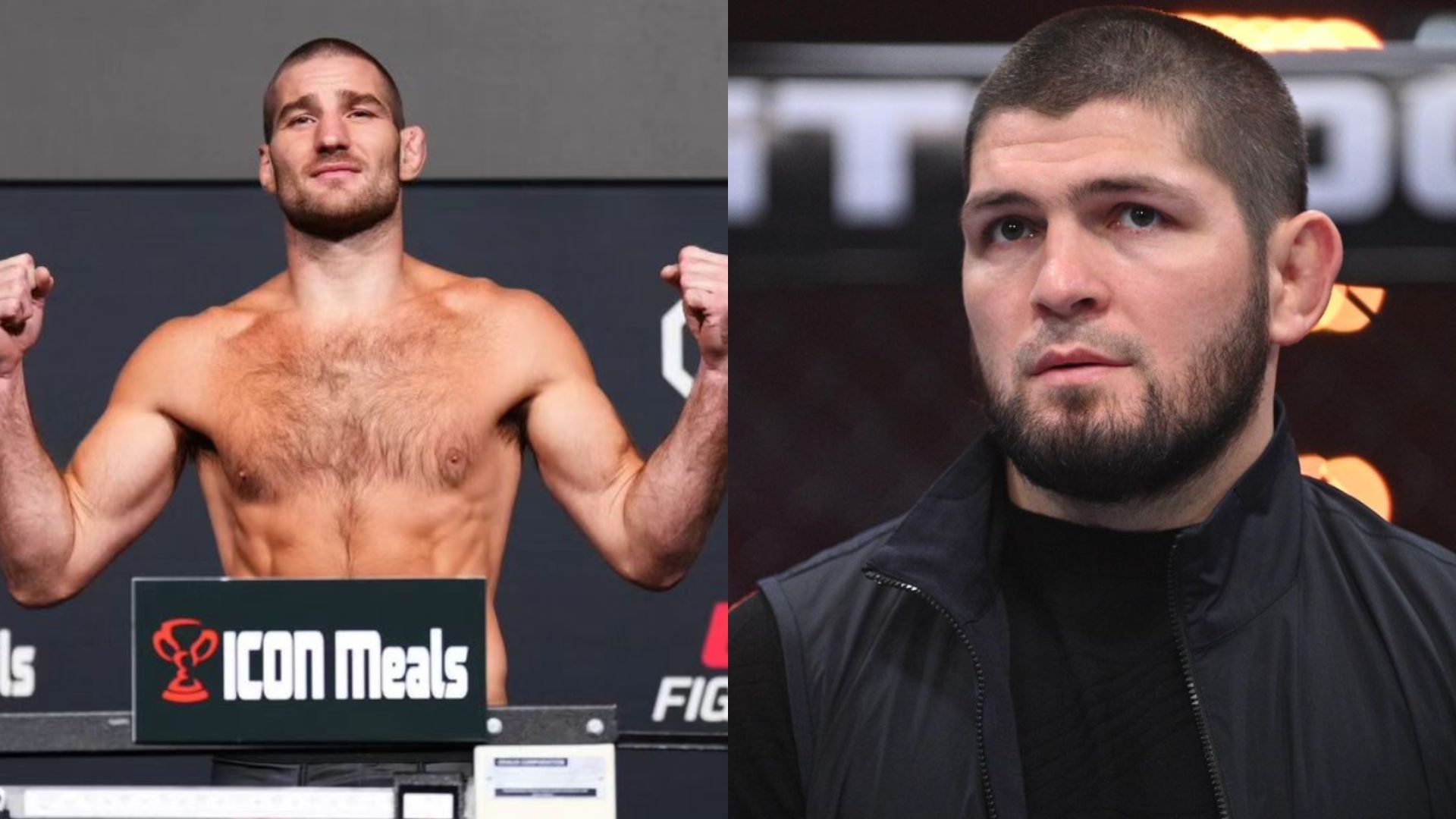 Sean Strickland (left), Khabib Nurmagomedov (right) [Images courtesy of @strickland_mma_ &amp; @khabib_nurmagomedov on Instagram]