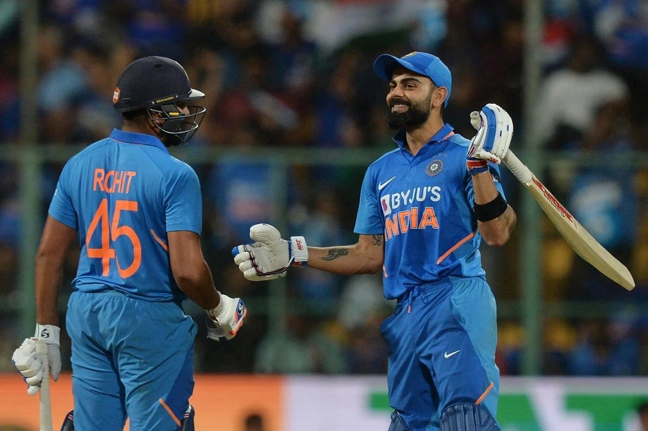 Virat Kohli congratulates Rohit Sharma [Getty Images]