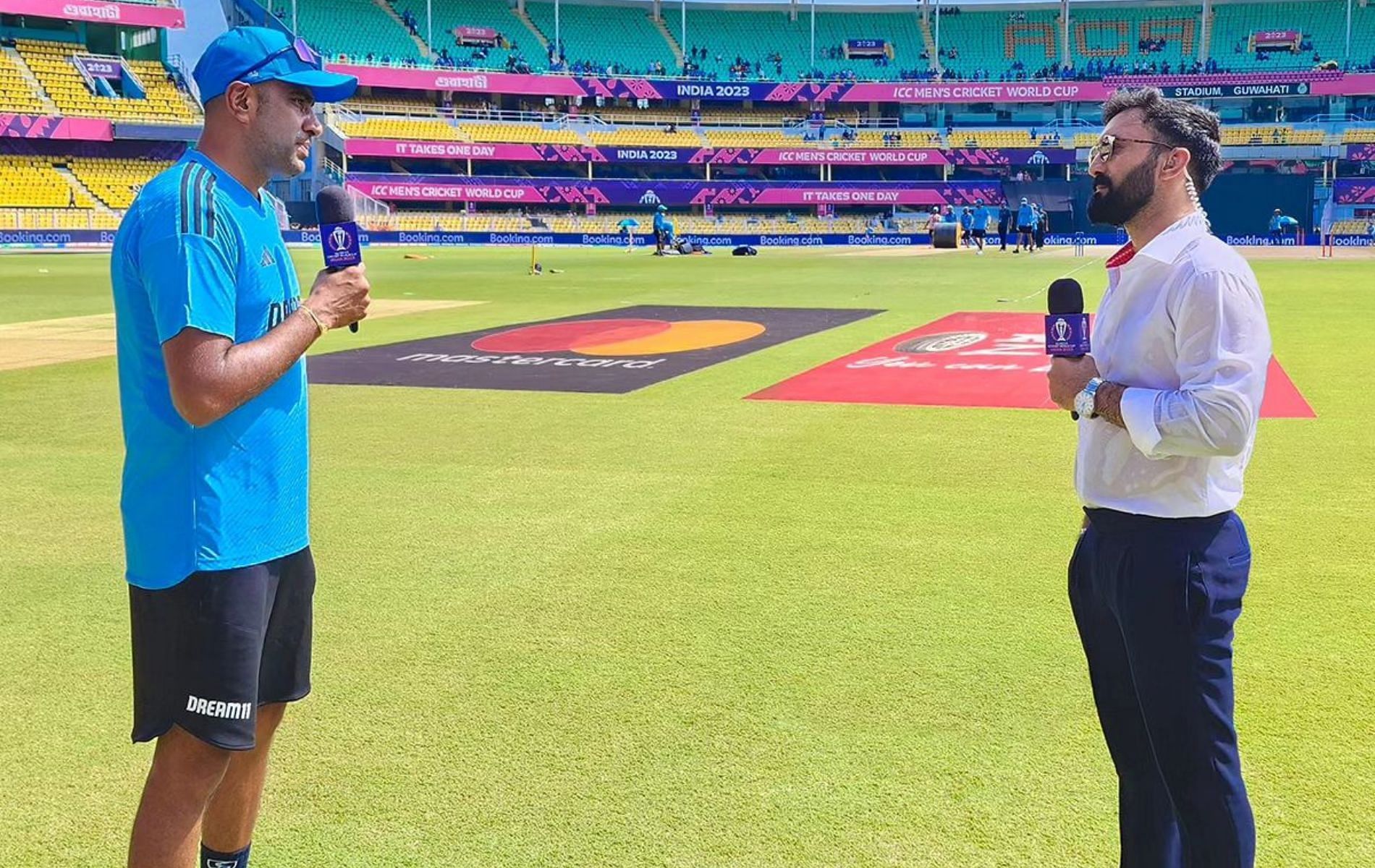 Ravichandran Ashwin (L) and Dinesh Karthik (R). (Pic: Instagram)