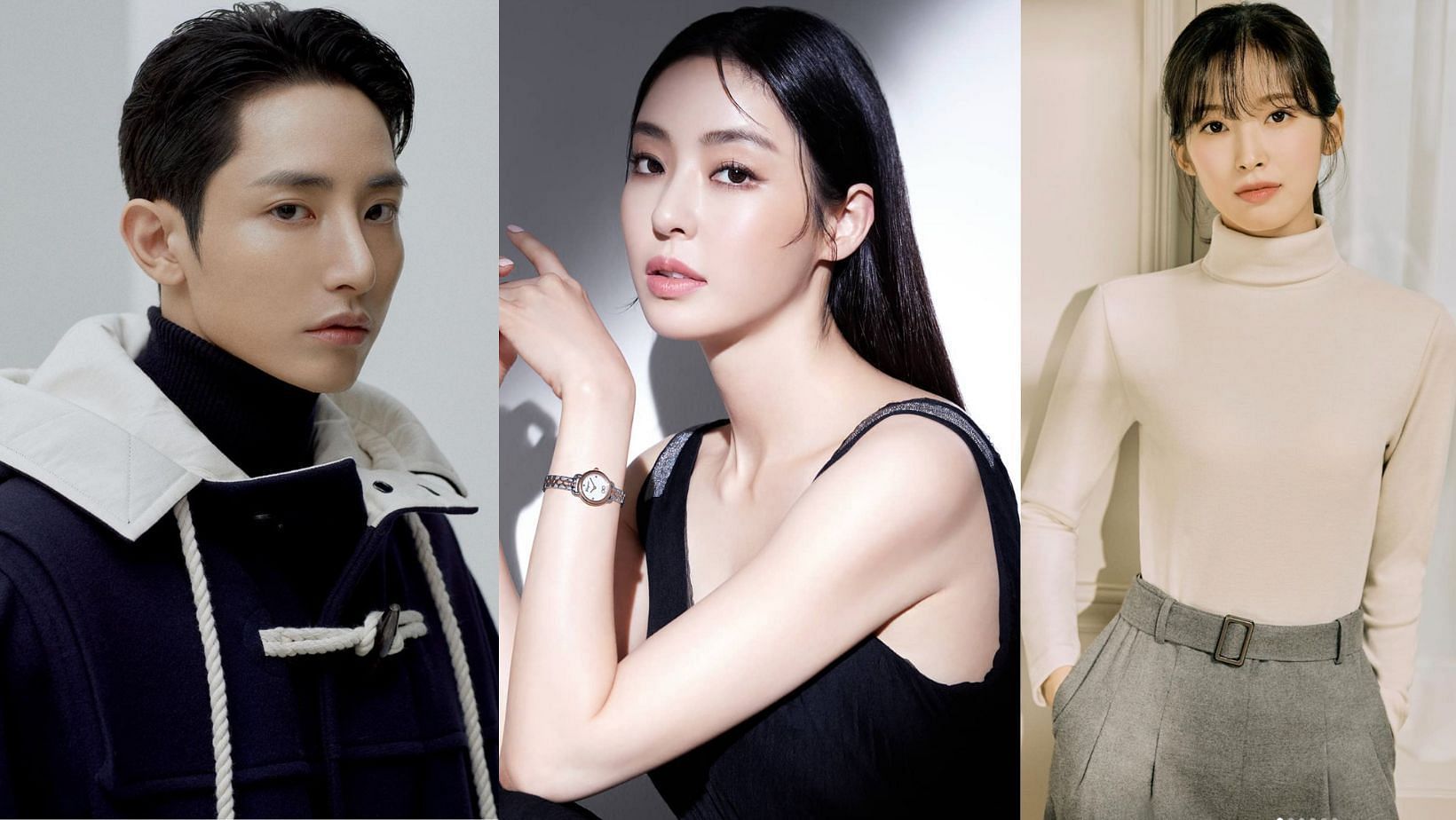 Featuring Lee Soo Hyuk (left), Lee Da Hee (centre), and OH MY GIRL&rsquo;s Arin (right). (Images via Instagram)