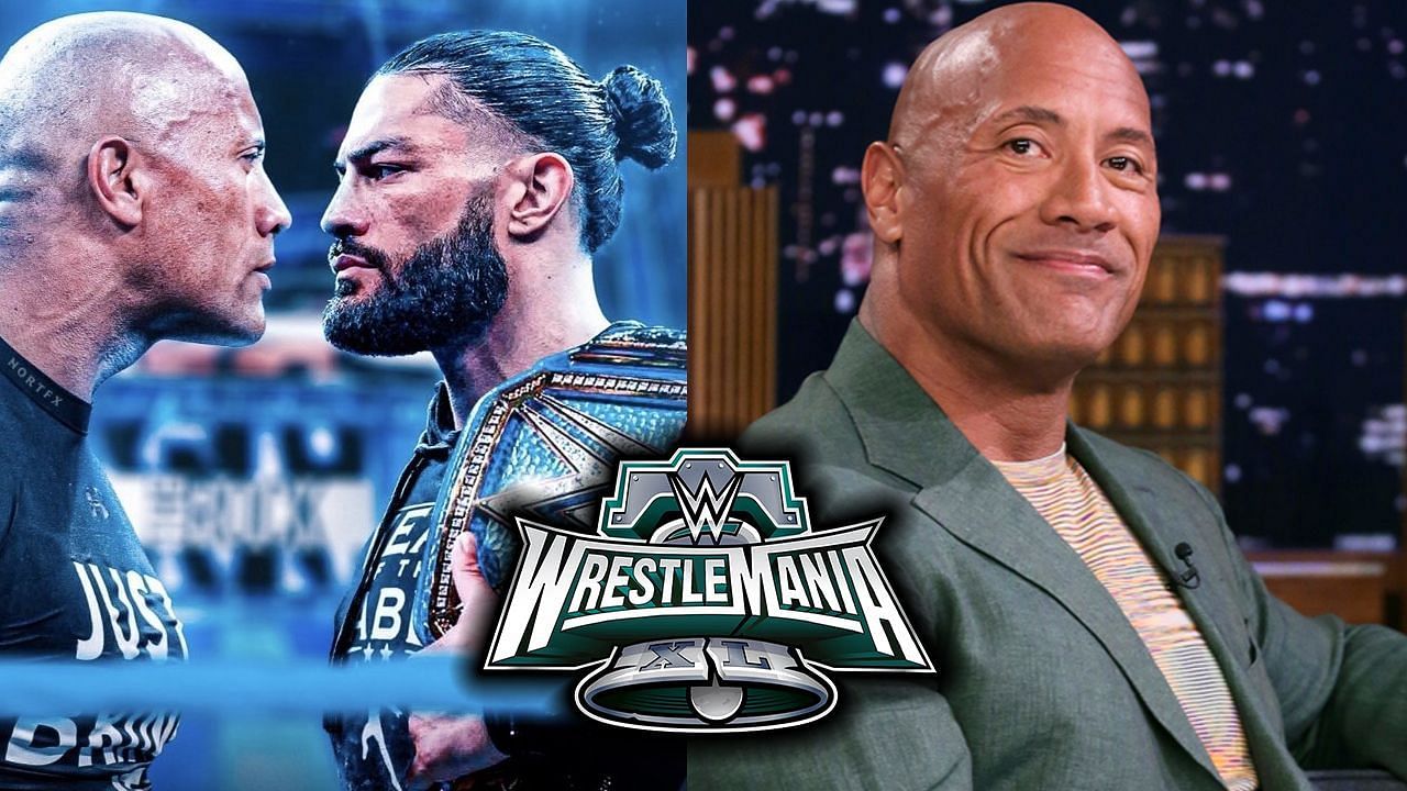 The Rock has teased a match with Roman Reigns for WWE WrestleMania 40
