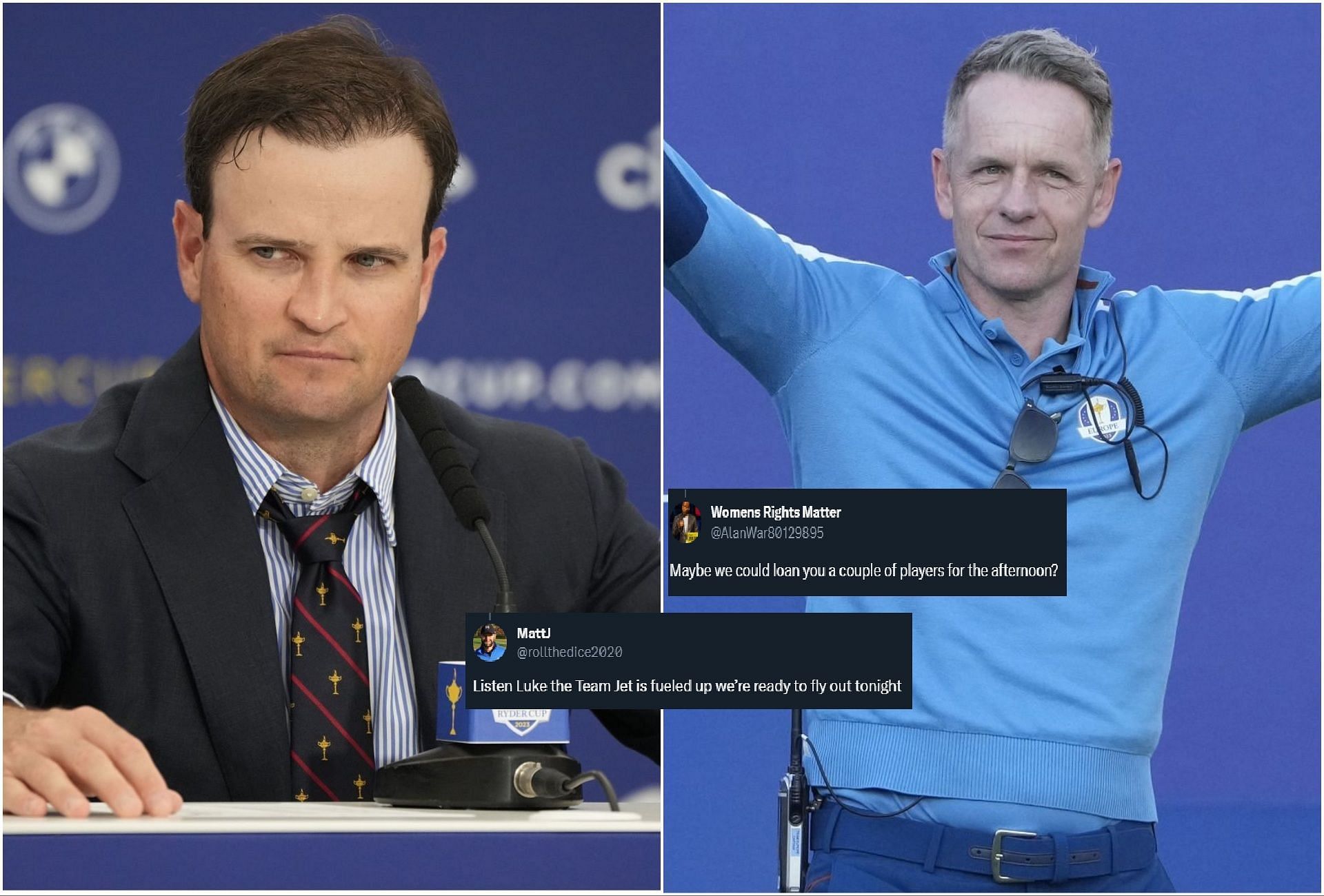Zach Johnson and Luke Donald at the Ryder Cup (via Getty Images)