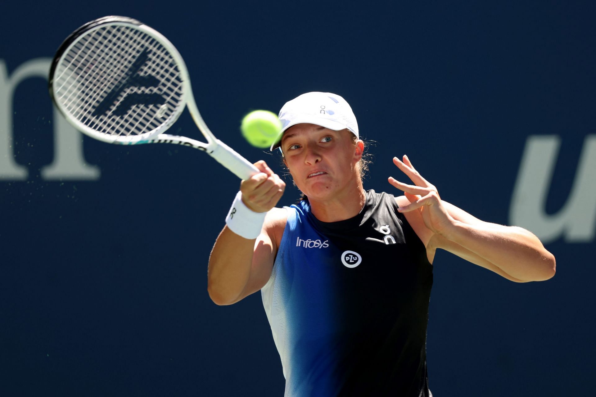 Iga Swiatek in action at the US Open