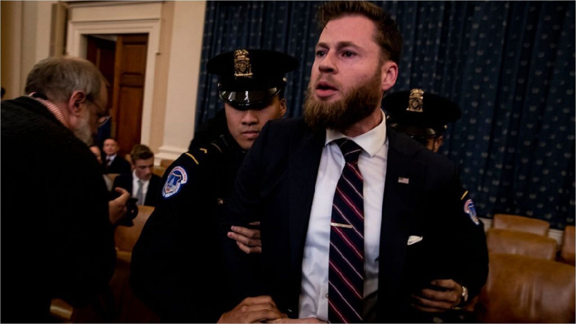 Owen Shroyer has been sentenced for his involvement in the US Capitol riots (Image via Anna Moneymaker-Pool/Getty Images)