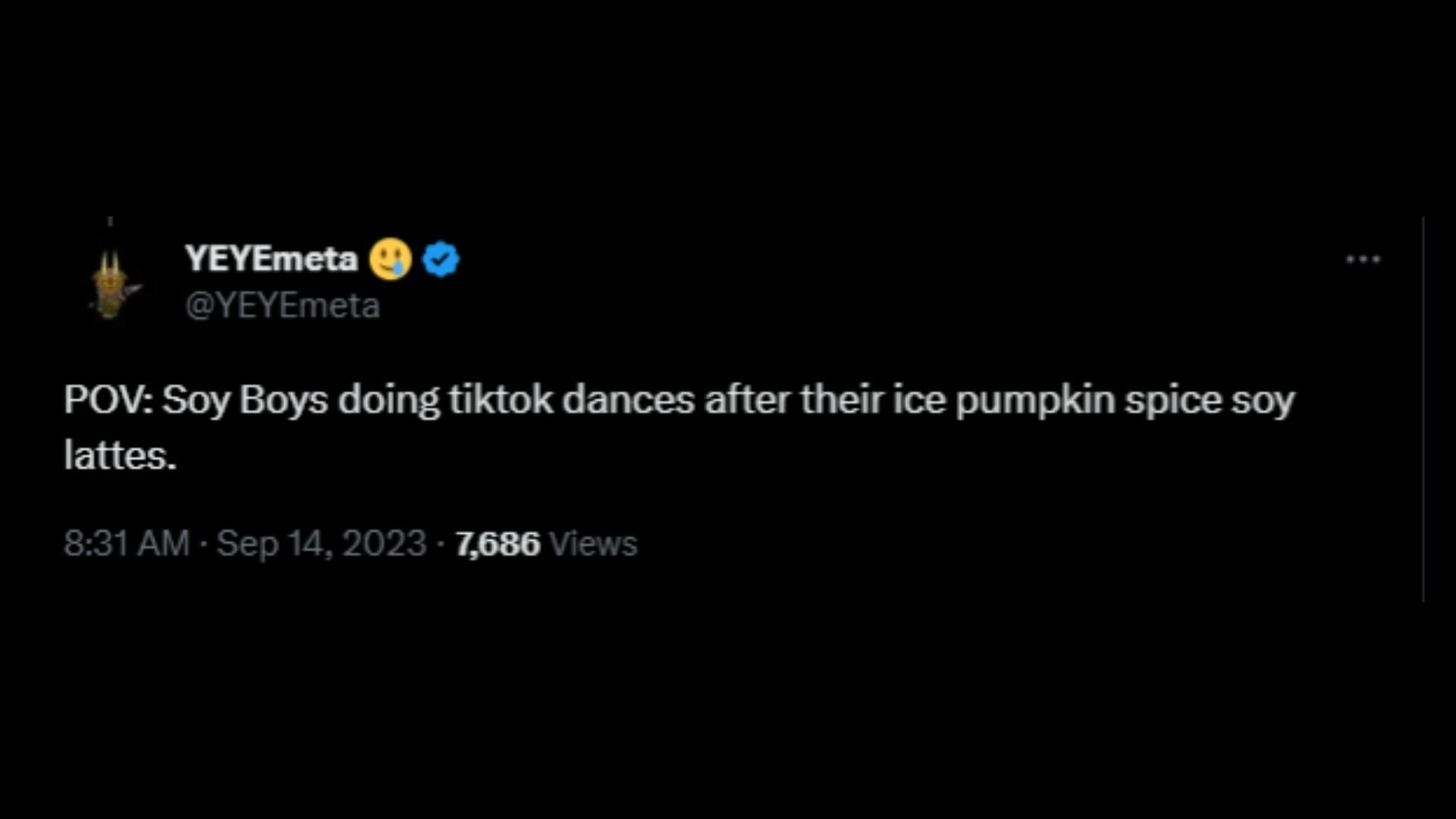 Screenshot of an X user remarking on Ramaswamy and Paul&#039;s viral TikTok dance video. (Photo @CensoredMen/X)