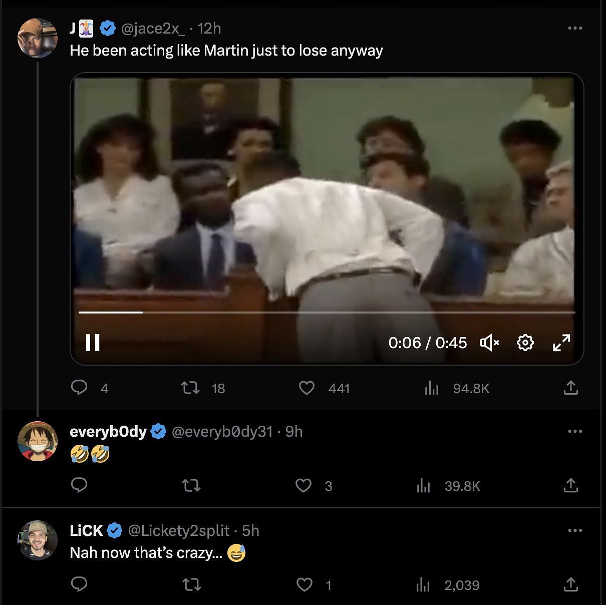 Social media users reacted to the week-old video of the rapper where he can be seen behaving erratically inside the courtroom. (Image via X)