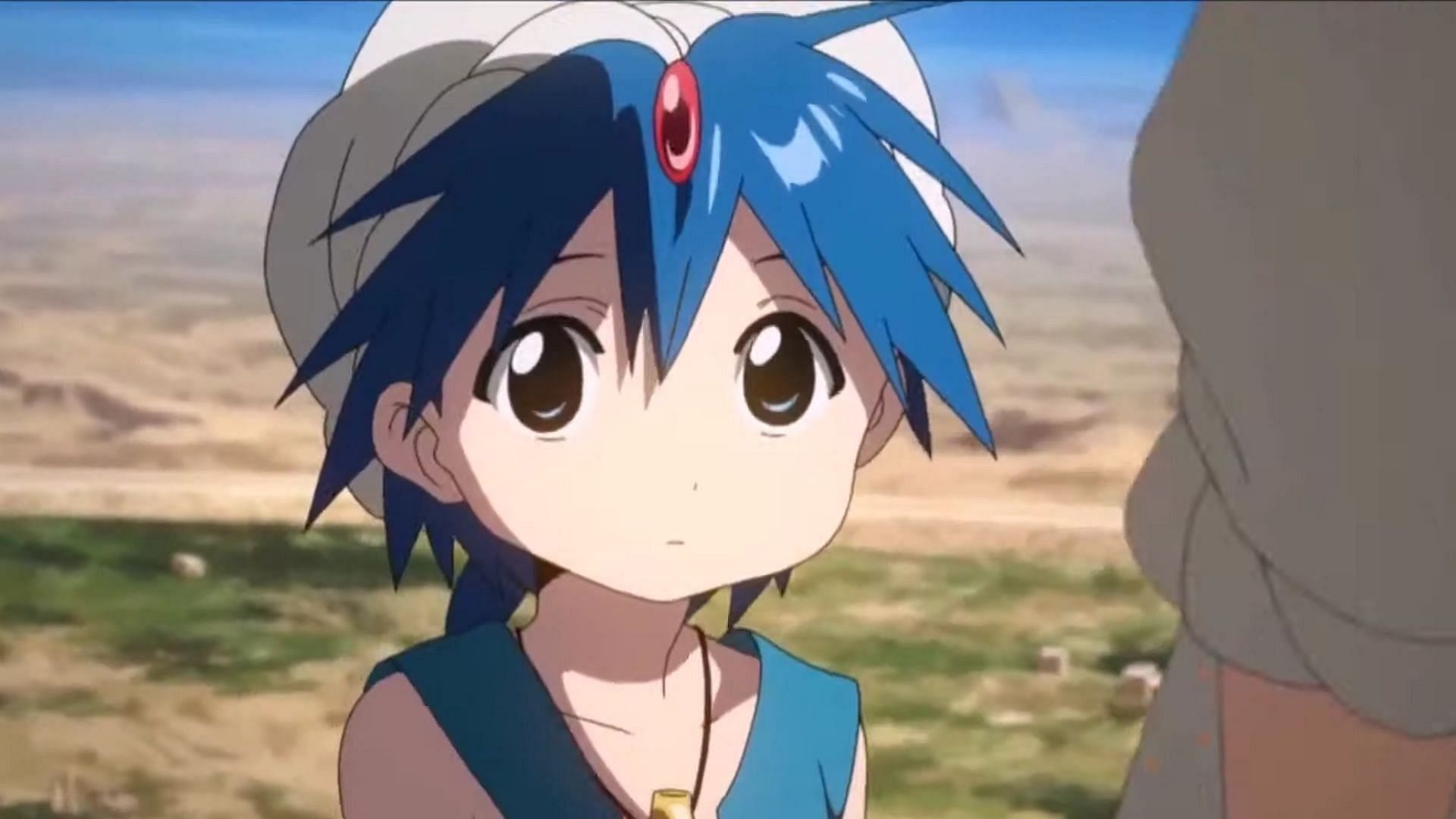 Aladdin the young boy with magical powers in Magi:The Labyrinth of Magic (Image via A1 Pictures)