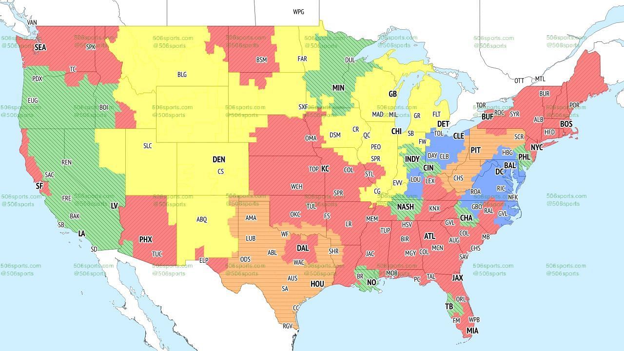 NFL Week 4 Coverage Map 2023: TV schedule, channel and broadcast details  for CBS and FOX