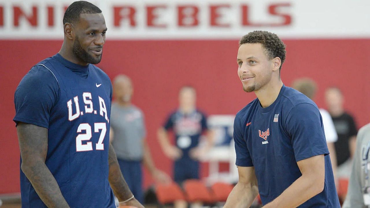 LeBron James and Steph Curry suiting up for Team USA