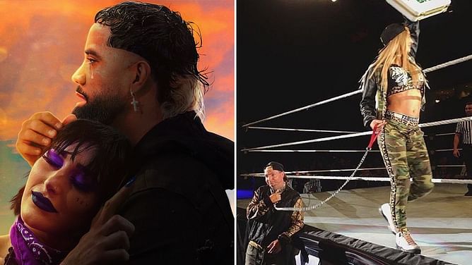 Rhea Ripley reacts to Jey Uso's desire for them to become the new James Ellsworth and Carmella