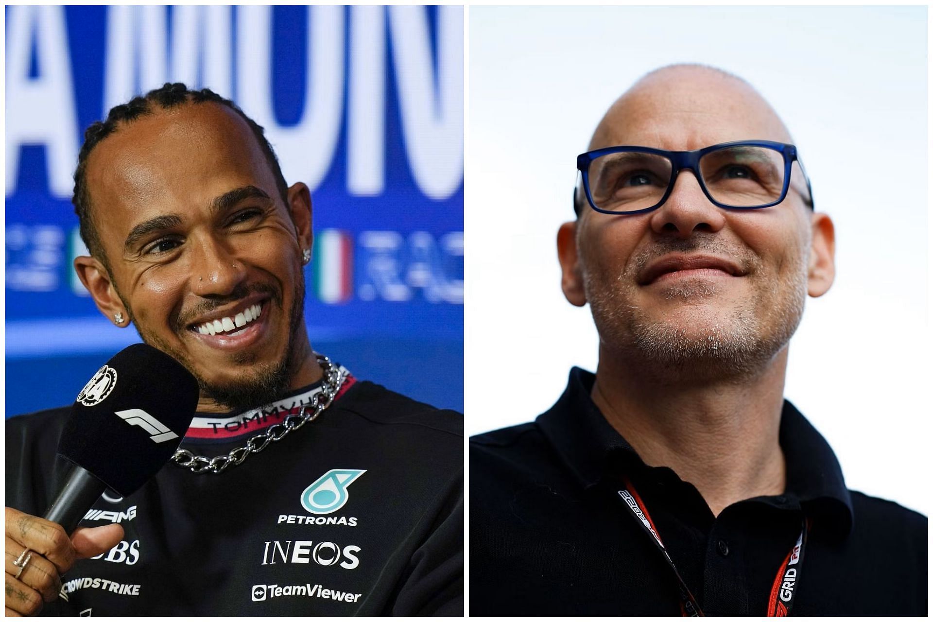 Lewis Hamilton (L) and Jacques Villeneuve (R) (Collage via Sportskeeda)