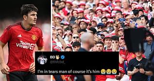 "Of course it's him," "Can't make it up" - Fans react as Manchester United's Harry Maguire scores own goal in England's friendly against Scotland