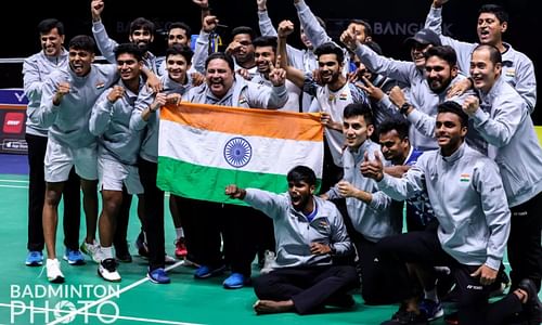 India's Thomas Cup winning team