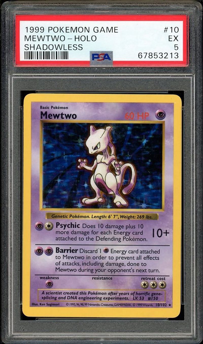 1st edition Mewtwo Pokemon card (Image via PSAcard)