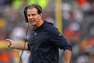 Matt Eberflus at <a href='https://www.sportskeeda.com/nfl/green-bay-packers' target='_blank' rel='noopener noreferrer'>Green Bay Packers</a> v Chicago Bears