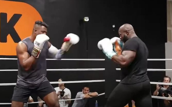 WATCH: Francis Ngannou spars former title challenger at open workout for Tyson Fury bout