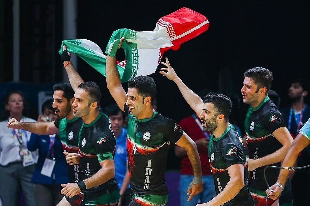 Iran Kabaddi Nation Team with a Gold Medal in Asian Games 2022