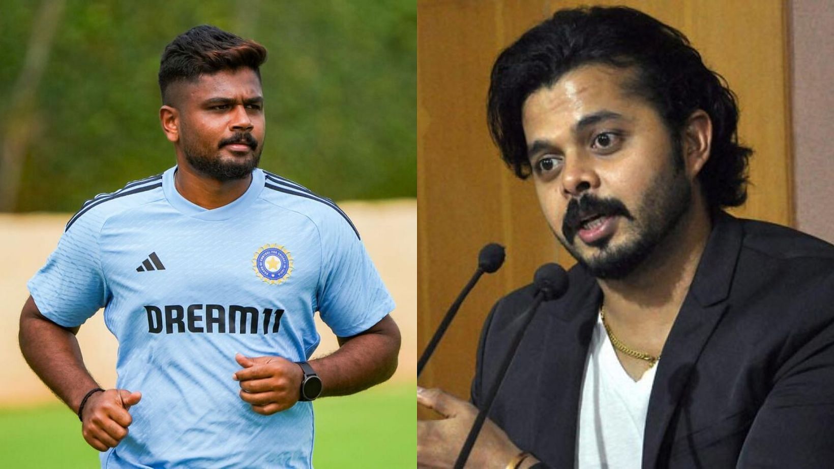 Sanju Samson (L) and S Sreesanth.
