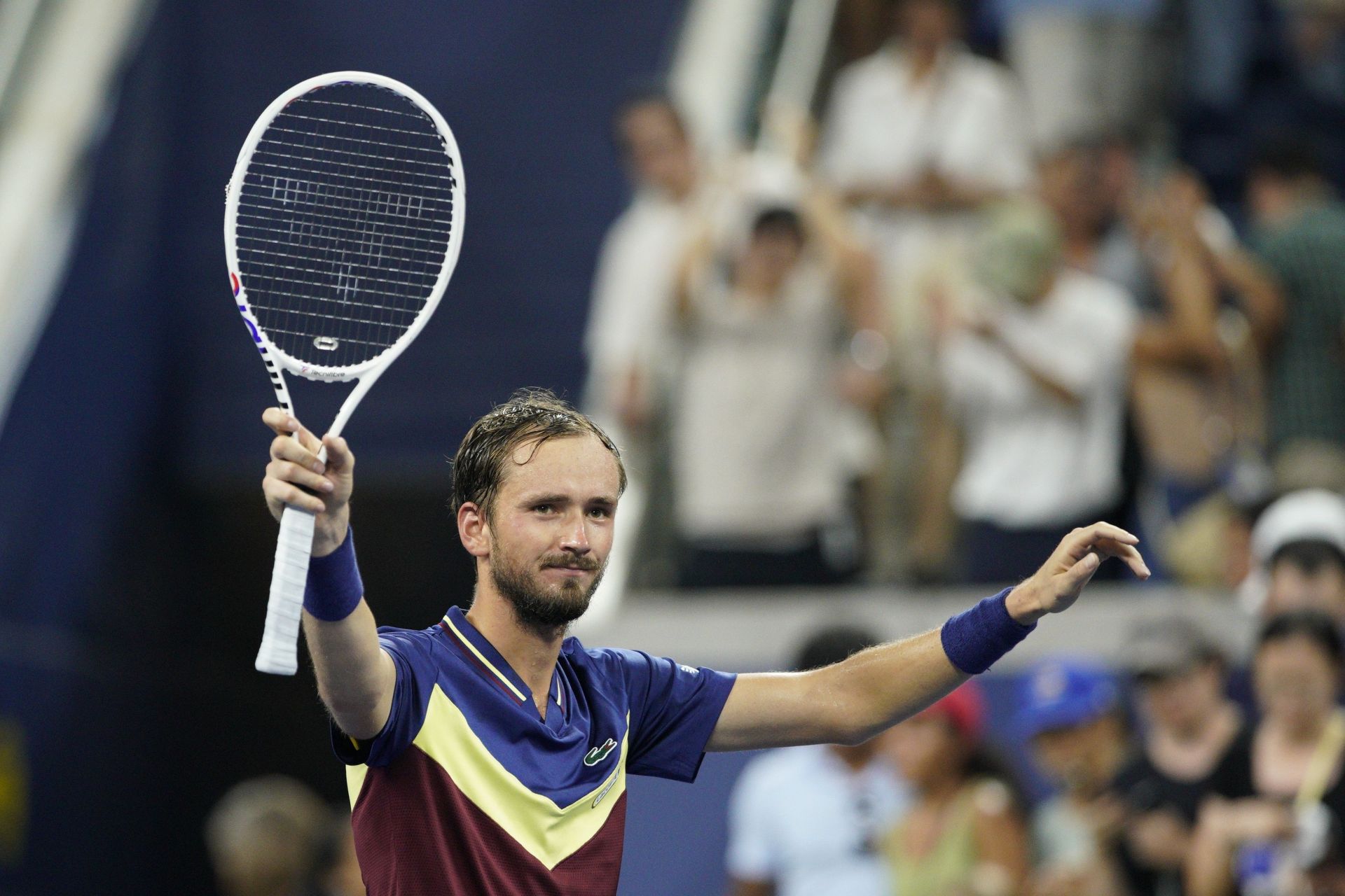 Watch: Daniil Medvedev accidentally hits spectator at Vienna Open