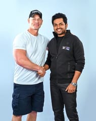 Pics: John Cena meets Tamil actor Karthi in Hyderabad ahead of WWE Spectacle - India Today