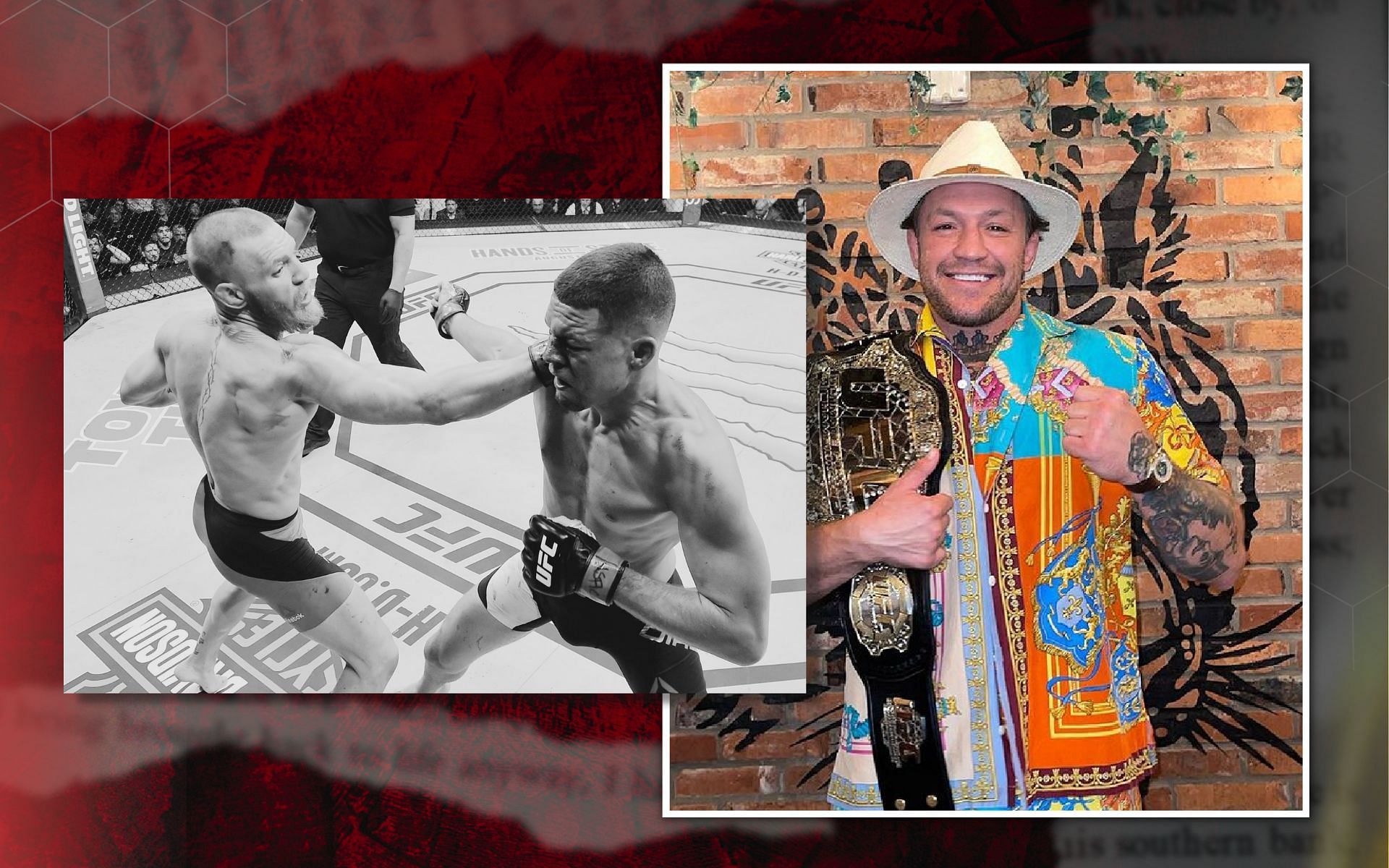 Conor McGregor recalls fight with Nate Diaz. [Image via. @TheNotoriousMMA on INstagram; ufc.com]