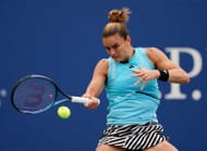 Maria Sakkari hits a forehand