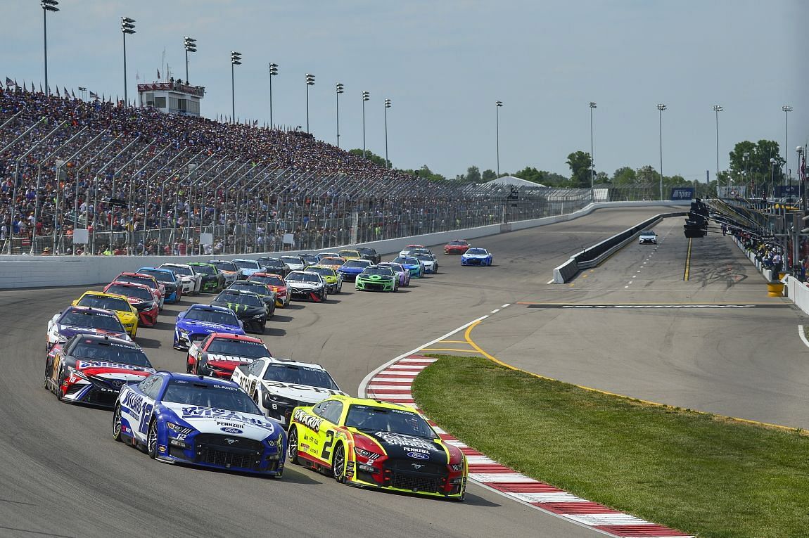 NASCAR Cup Series drivers racing at the World Wide Technology Raceway. Photo Credit: Jeff Curry/Getty Images