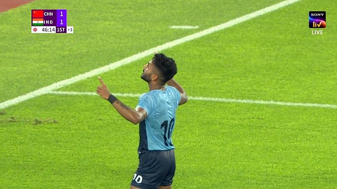 [WATCH] Rahul KP's stunning equalizing goal against China to open India's account in the Asian Games 2023