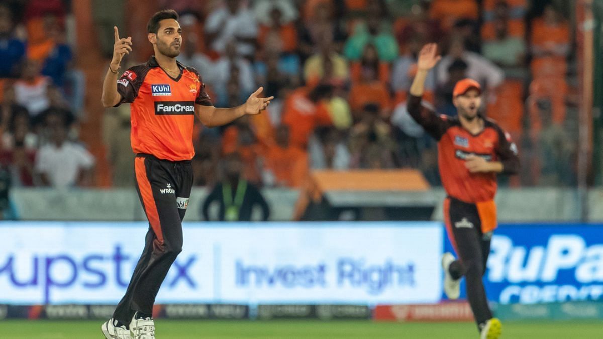 Bhuvneshwar Kumar celebrating a wicket (Image Courtesy: IPL T20)