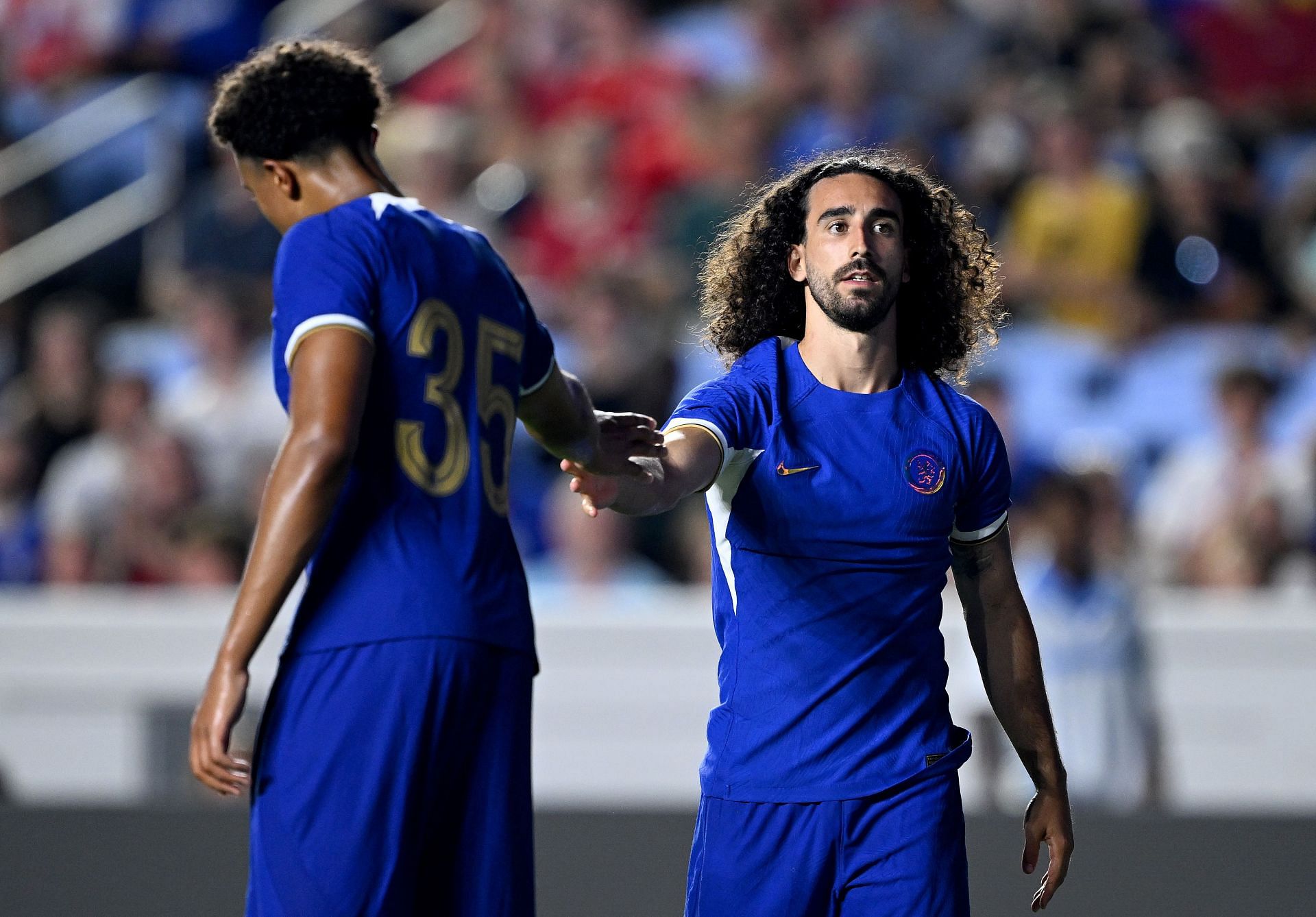 Manchester City were interested in signing Cucurella (right) on loan.