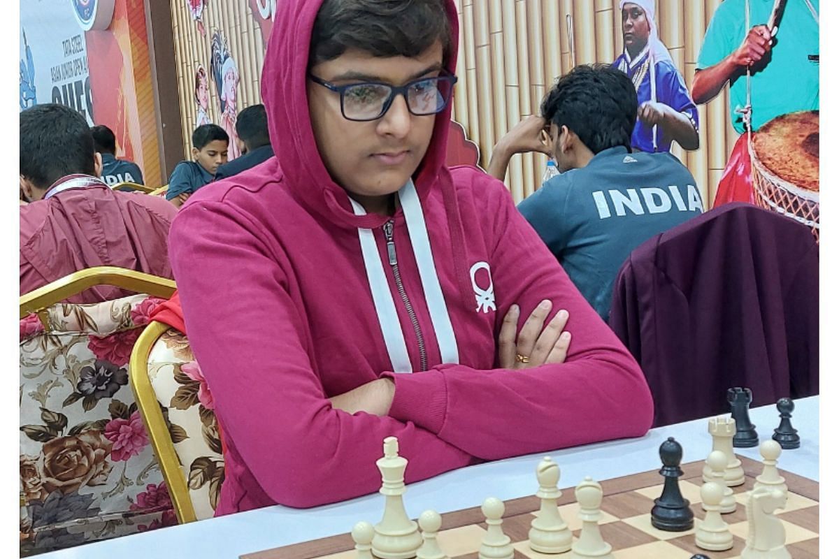 Mayank Chakraborty in action on Day 1 (Image Courtesy: ChessBase India)